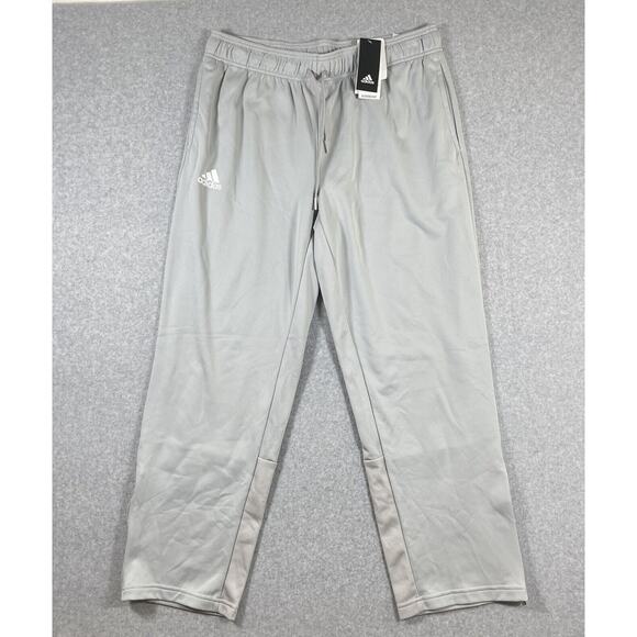 Adidas Pants Mens XL Fleece Activewear Tapered Sweat Gym Training Athletic Gray - Picture 1 of 16